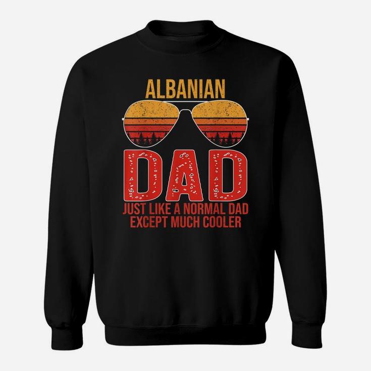 Mens Albanian Dad Retro Sunglasses Albania Father's Day Sweatshirt