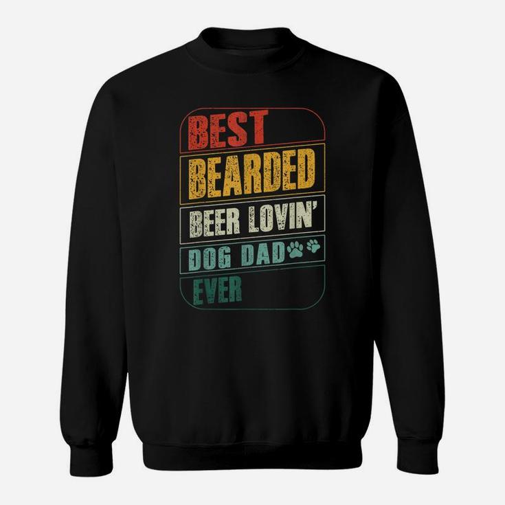 Mens Best Bearded Beer Lovin Dog Daddy Ever Pet Doggy Lover Owner Sweatshirt