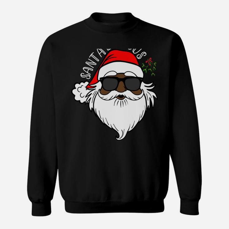 Mens Christmas Xmas African American Santa Claus Shirt Guys Sweatshirt Sweatshirt