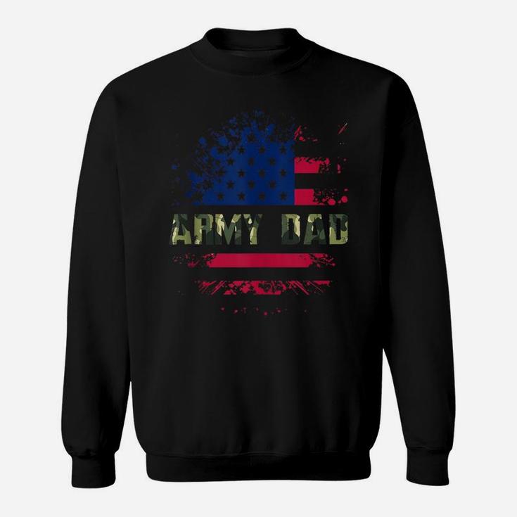 Mens Cool Proud Army Dad Shirt United States Usa Flag Father Gift Sweatshirt