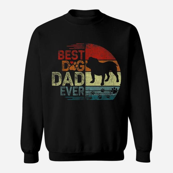 Mens English Bulldog Vintage Dog Dad Shirt Cool Fathers Day Retro Sweatshirt