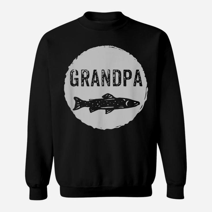 Mens Father's Day Fishing Gift For Grandpas Fish Graphic Sweatshirt