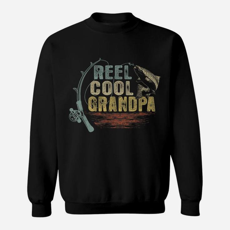 Mens Funny Fishing Tee Vintage Reel Cool Grandpa Sweatshirt