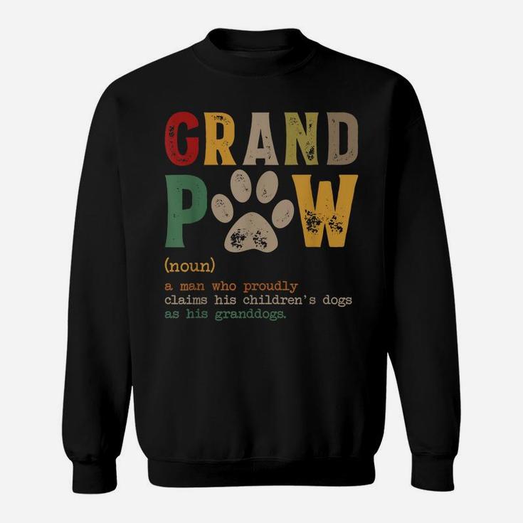 Mens Grand Paw Grandpa Dog Dad Definition Pawpa Father's Day Sweatshirt