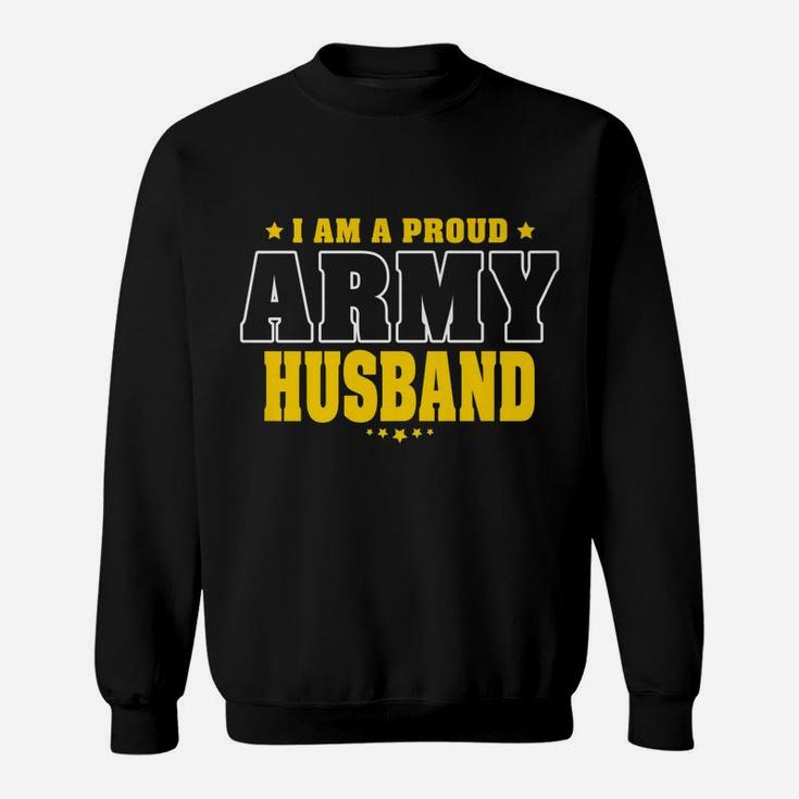 Mens I Am A Proud Army Husband Patriotic Pride Military Spouse Sweatshirt