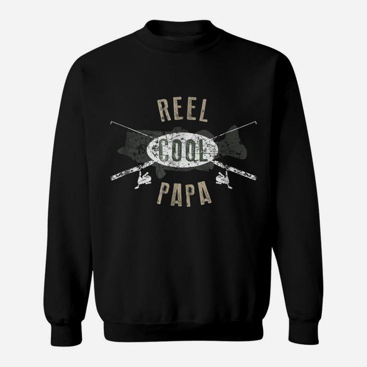Mens Reel Cool Papa Shirt, Cute Fishing Father's Day Gift Sweatshirt