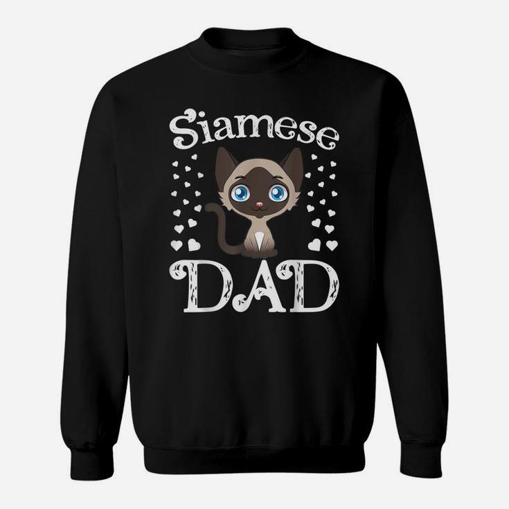 Mens Siamese Dad Funny Cute Adorable Siamese Cat Lover Daddy Sweatshirt