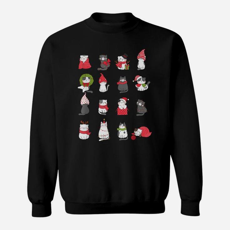 Meowy Cat Christmas Cute Santa Cats Lovers Sweatshirt