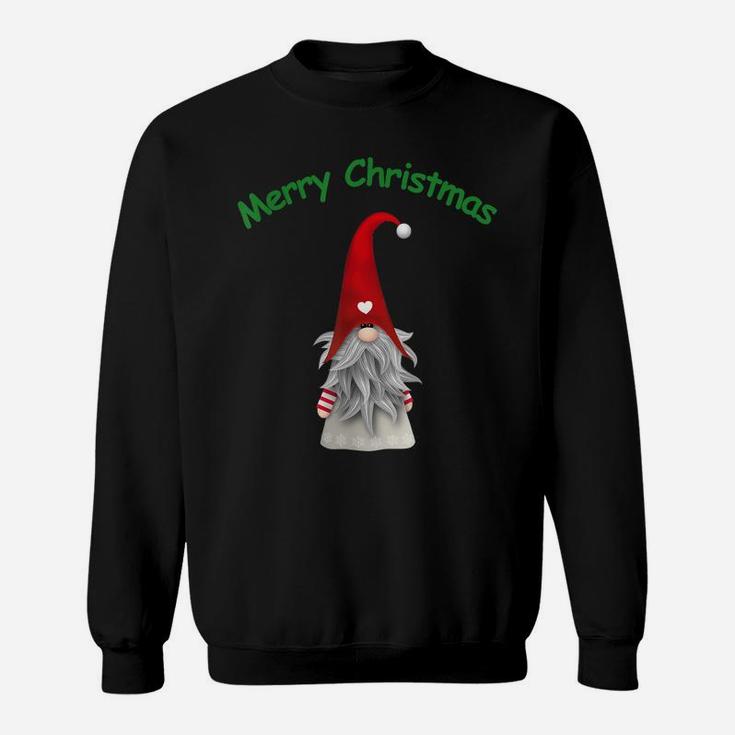 Merry Christmas Gnome Original Vintage Graphic Design Saying Sweatshirt