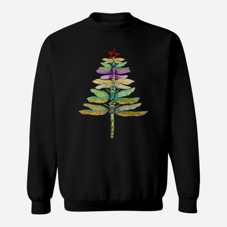 Merry Christmas Insect Lover Xmas Dragonfly Christmas Tree Sweatshirt Sweatshirt