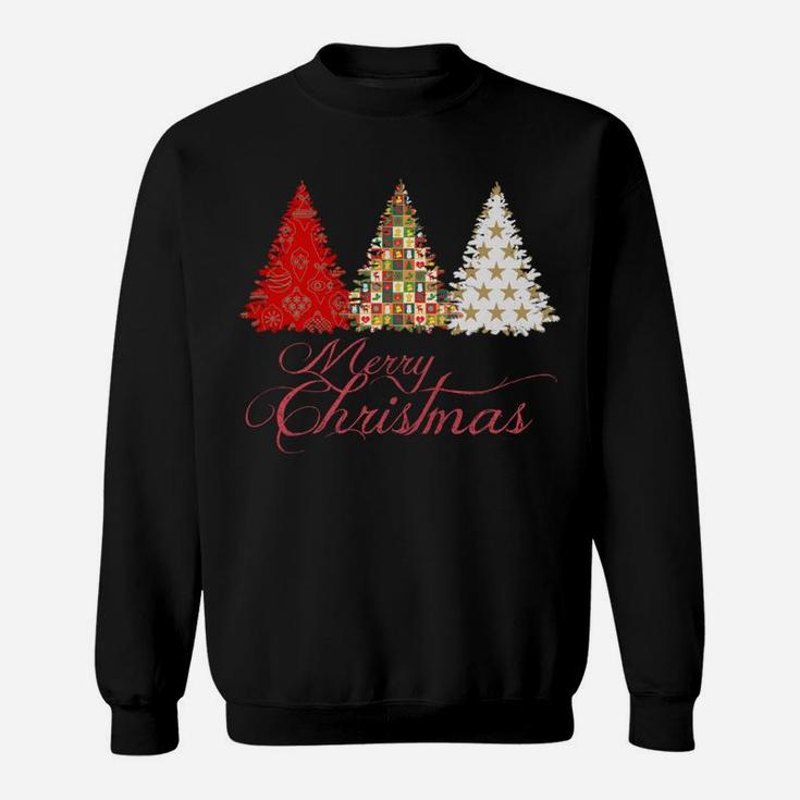 Merry Christmas Trees With Christmas Tree Patterns Sweatshirt