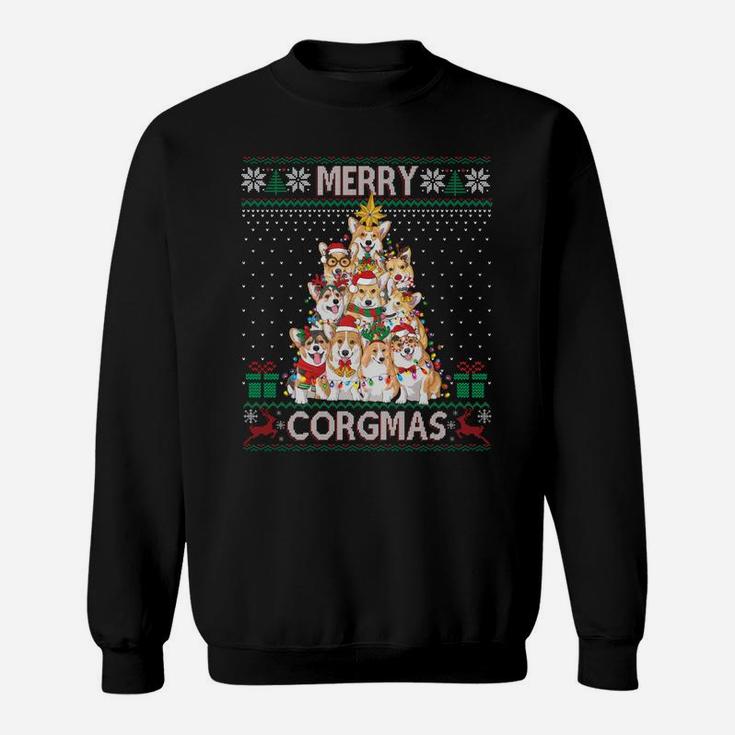 Merry Corgmas Ugly Sweater Funny Corgi Christmas Tree Dog Sweatshirt Sweatshirt