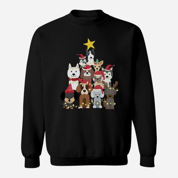 Merry Dogmas Cute Dog Xmas Christmas Tree Sweatshirt Sweatshirt