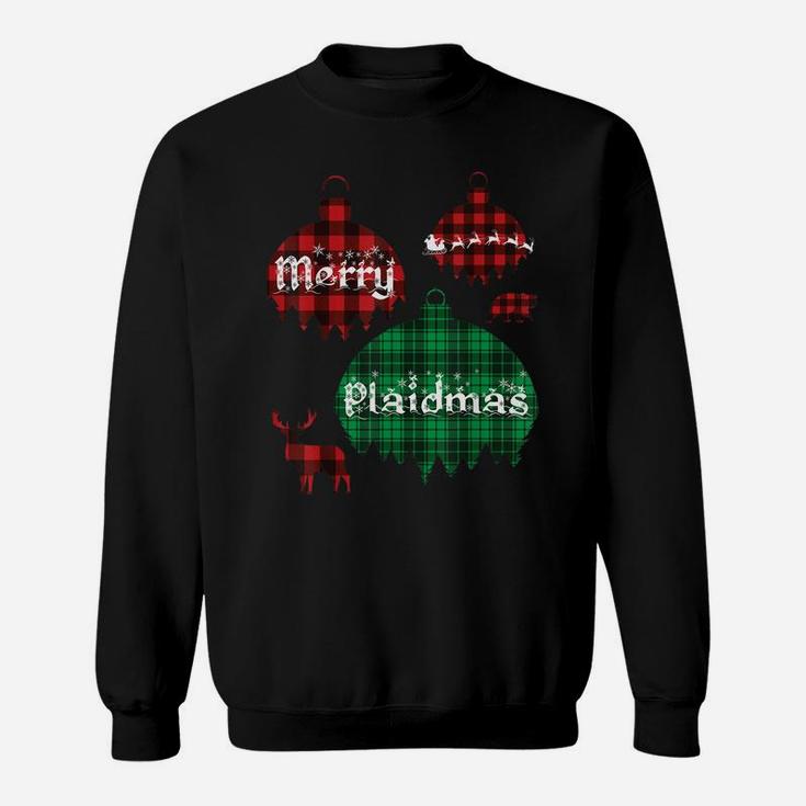 Merry Plaidmas Funny Christmas Plaid Pajamas Gift Sweatshirt