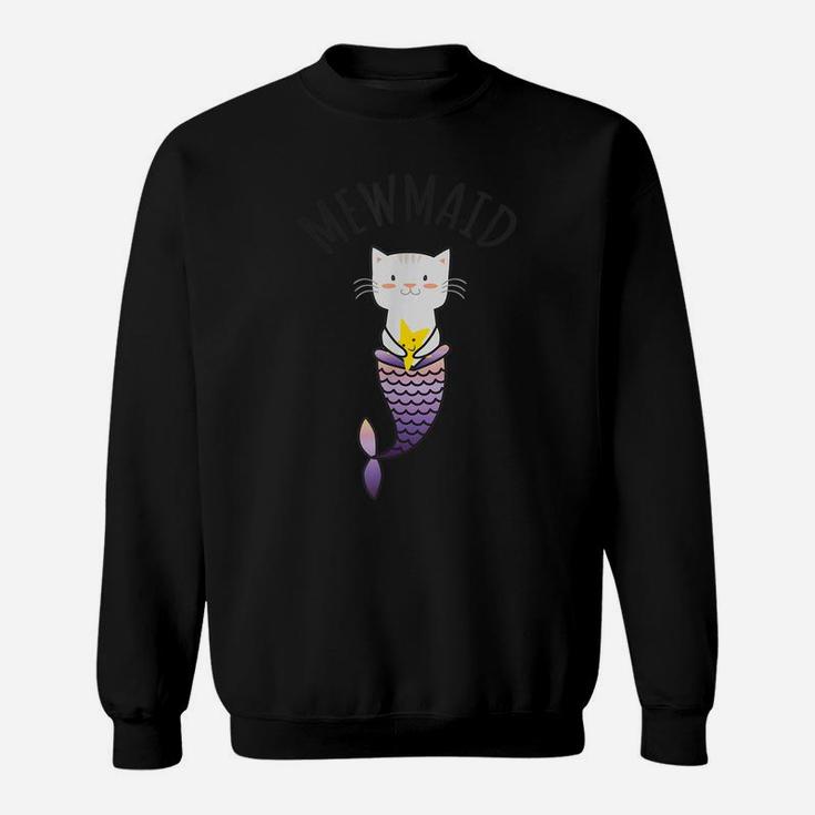 Mewmaid Design For Mermaid And Cat Lovers Girls Birthday Sweatshirt