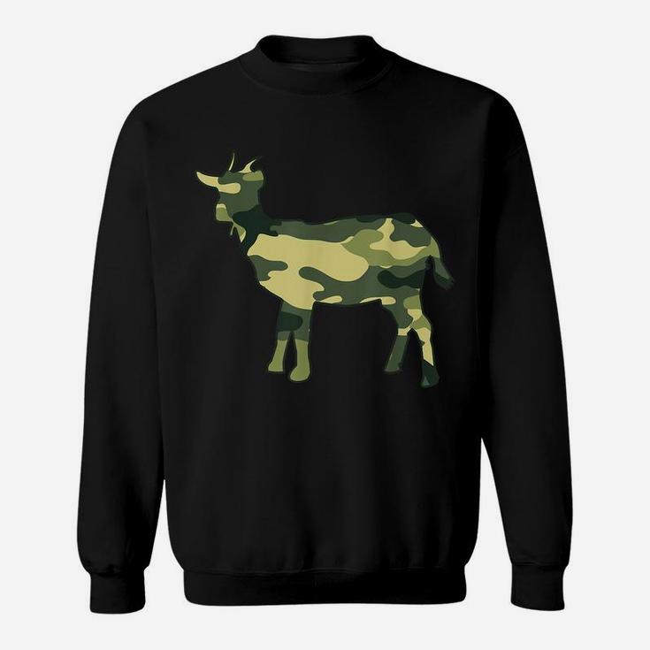 Military Goat Camo Men Print Us Sheep Kid Nanny Veteran Gift Sweatshirt