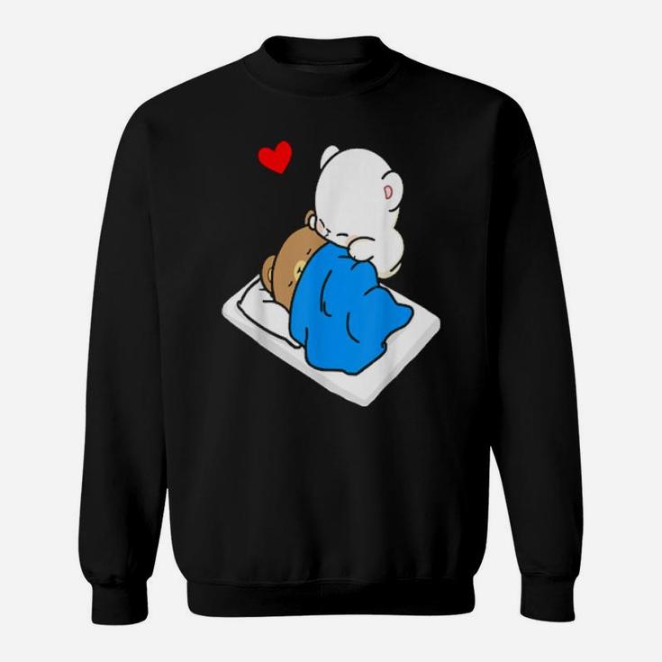 Milk Mocha Bear Always Kiss Me Goodnight Valentines Couples Sweatshirt