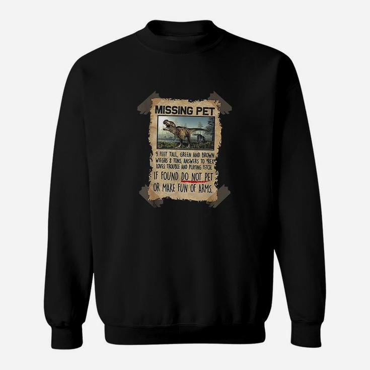 Missing Pet Funny Dinosaur Trex Lover Gift Sweatshirt