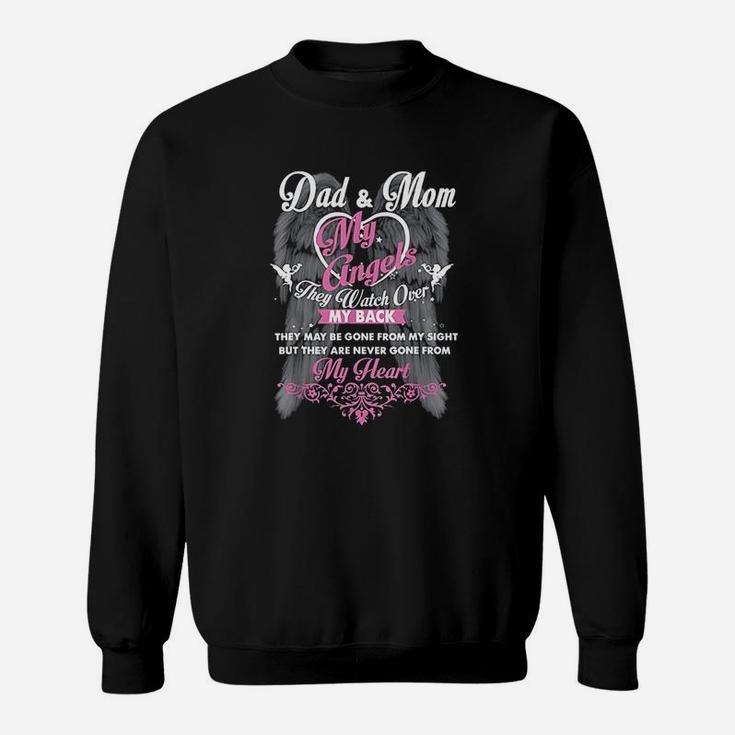 Mom And Dad In Heaven Forever My Angels Memorial Of Parents Sweatshirt