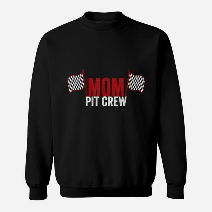 Mom Pit Crew Vintage For Racing Party Sweatshirt