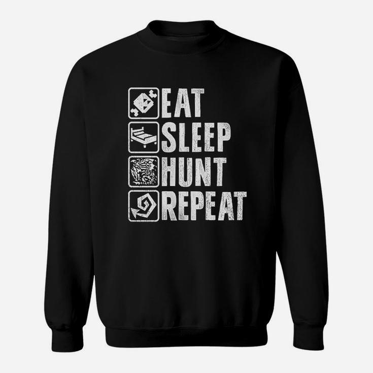 Monster Hunter Video Game Eat Sleep Hunt Repeat Sweatshirt