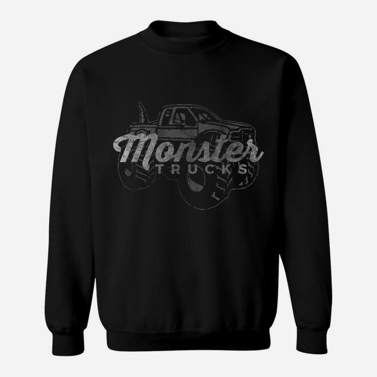 Monster Trucks Vintage Retro Big Truck Lover Sweatshirt