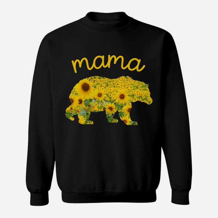 Mothers Day Christmas Floral Father Gift Mama Bear Sunflower Sweatshirt