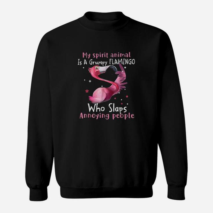 Mothers Day My Spirit Animal Is A Grumpy Flamingo Lover Sweatshirt