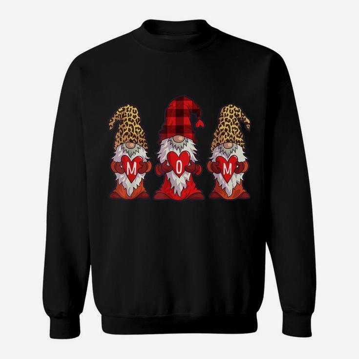 Mothers Day Shirt Gnomes Women Red Buffalo Plaid Leopard Sweatshirt