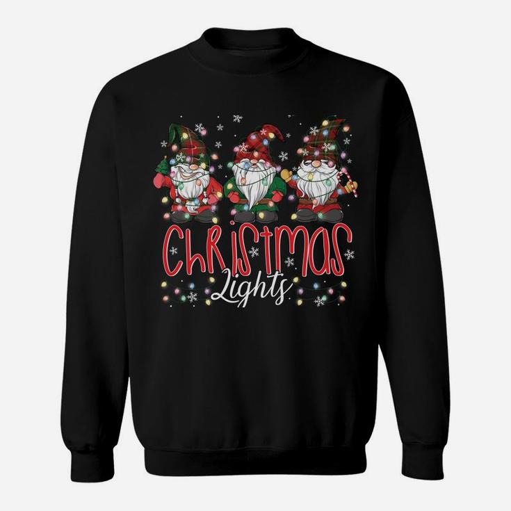 My Favorite Color Is Christmas Lights Funny Gnome Xmas Gift Sweatshirt Sweatshirt