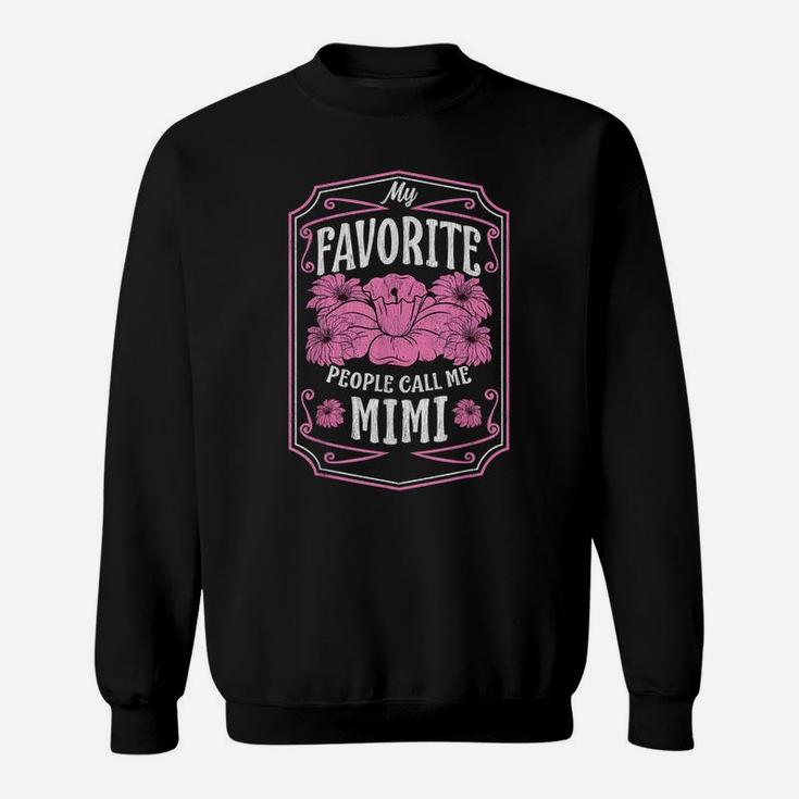 My Favorite People Call Me Mimi Floral Christmas Gifts Sweatshirt