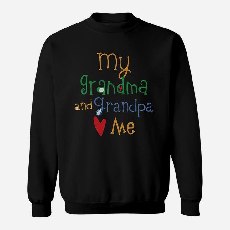 My Grandpa And Grandma Loves Me Grandparents Sweatshirt