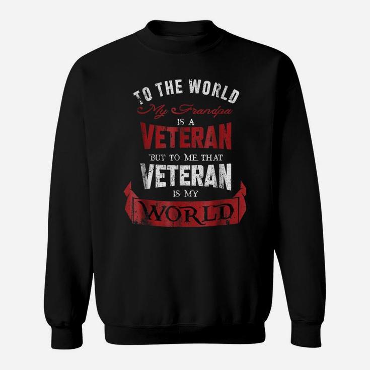 My Grandpa Is A Veteran Shirt For Boys & Girls Veteran Kids Sweatshirt