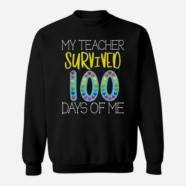 My Teacher Survived 100 Days Of Me, Boys School Shirt,100Th Sweatshirt