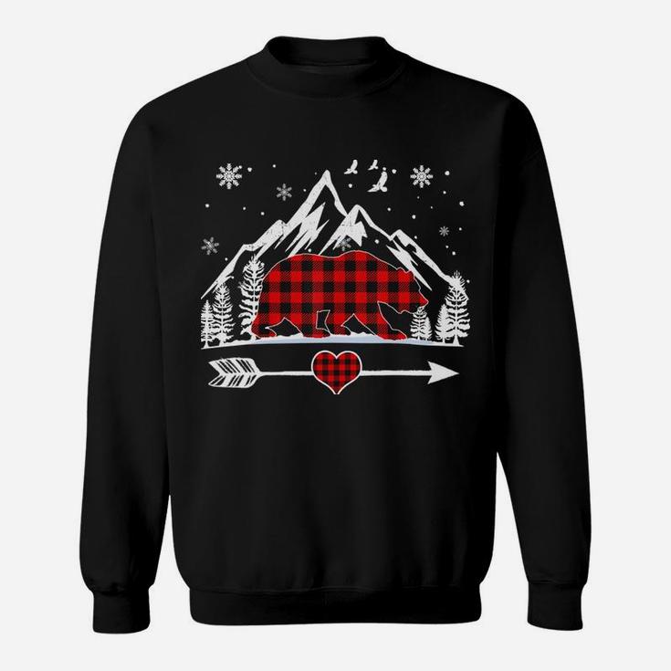 Nana Bear Christmas Pajama Red Plaid Buffalo Family Gift Sweatshirt Sweatshirt