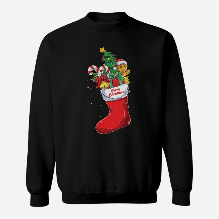 Nana Christmas Sock - Xmas Family Matching Pajama Sweatshirt Sweatshirt