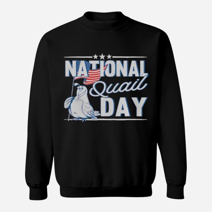 National Quail Usa Day 4Th Of July American Flag Sweatshirt
