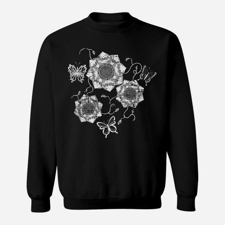 Nature Insect Lepidopterist Flower Animal Vintage Butterfly Sweatshirt