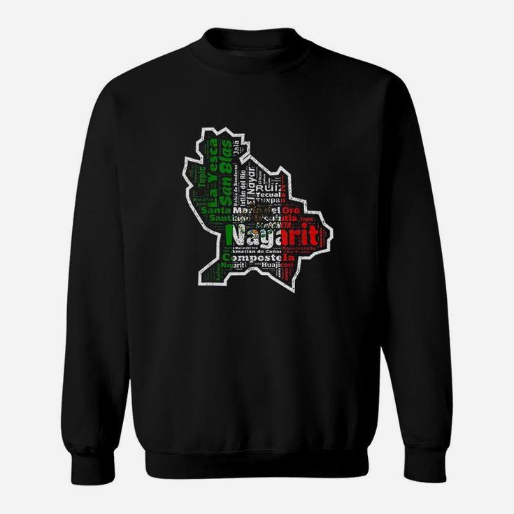Nayarit Mexico Bandera Mexicana Municipios Mexican Flag Sweatshirt