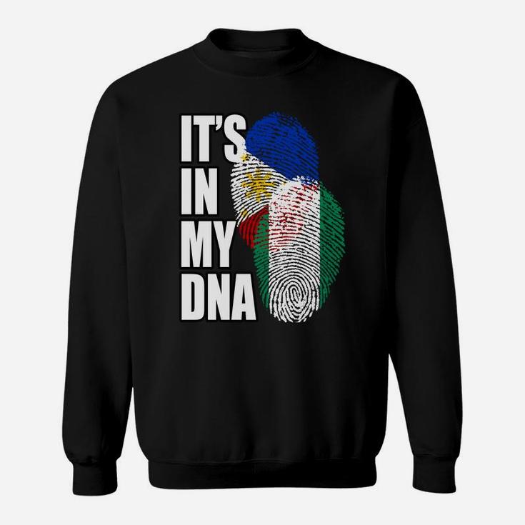 Nigerian And Filipino Dna Mix Flag Heritage Sweatshirt Sweatshirt