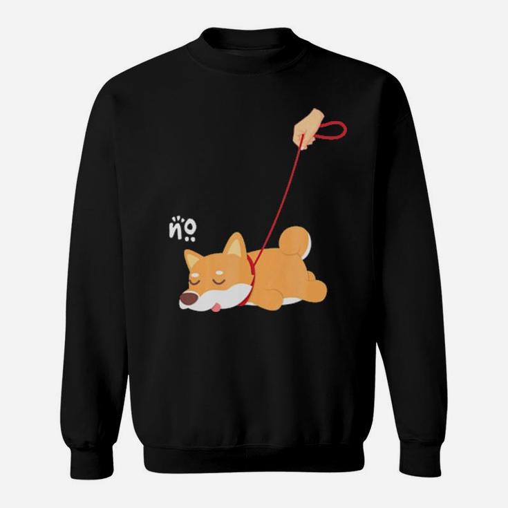 Nope Lazy Shiba Inu  Dog Lover Xmas Gift Sweatshirt