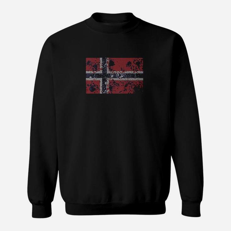 Norway Flag Faded Abstract Norwegian Flag Sweatshirt