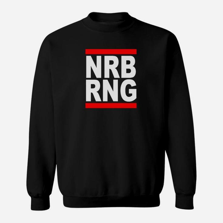 NRB RNG Schriftzug Schwarzes Sweatshirt im Blockdesign, Coole Streetwear