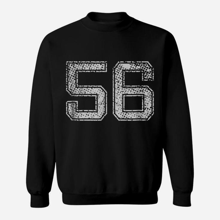 Number  56  Numbered Retro Style Birthday Gift Sweatshirt