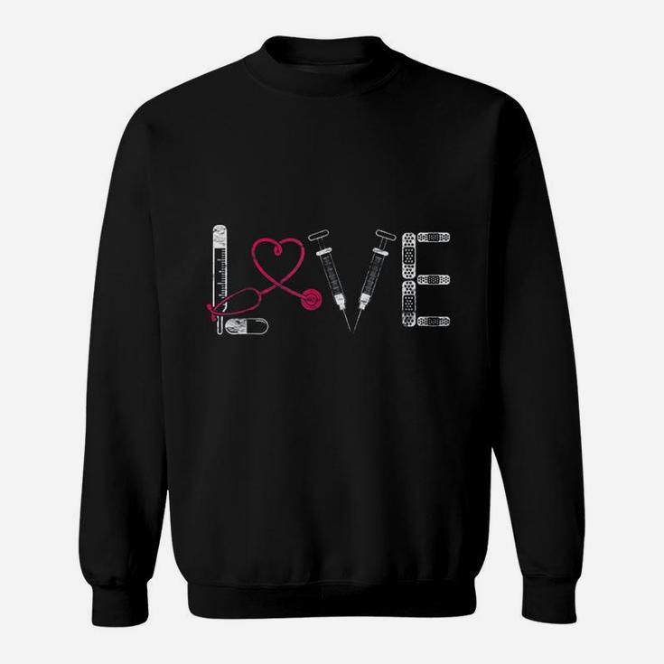Nurse Gifts Rn Lpn Cna Doctor Love Nursing Medical Clinicals Sweatshirt