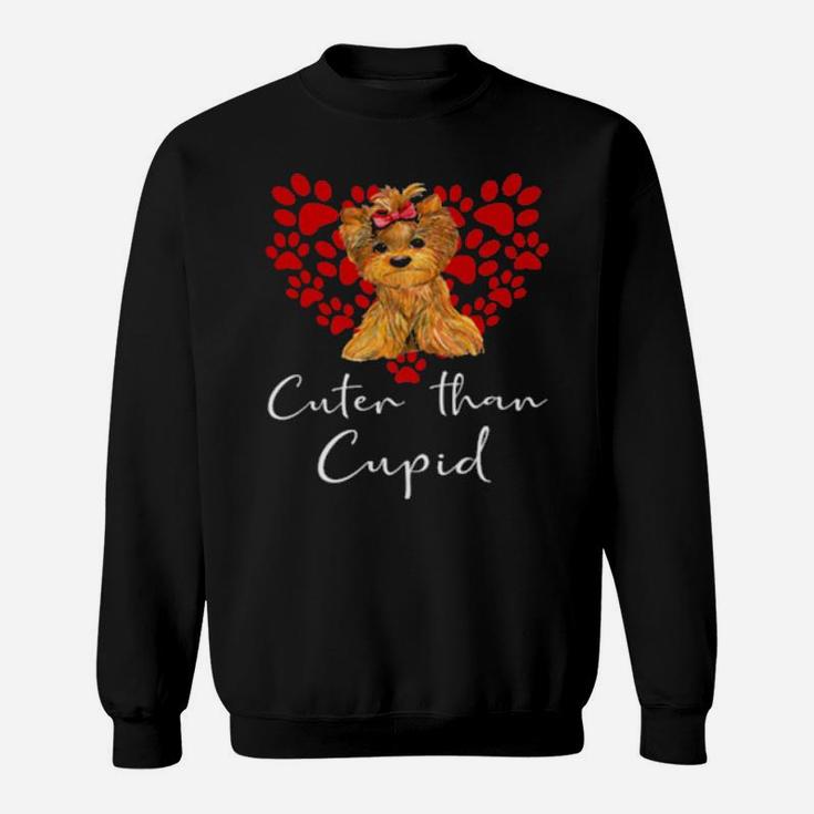Official Yorkshire Terrier Dog Than Cupid Valentines Day Yorki Sweatshirt