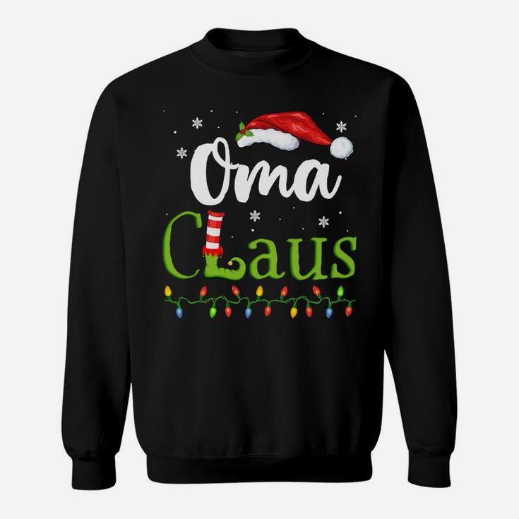 Oma Claus Funny Grandma Santa Pajamas Christmas Gift Idea Sweatshirt