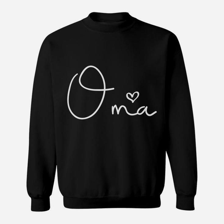 Oma Heart For Women Grandma Christmas Mother's Day Birthday Sweatshirt