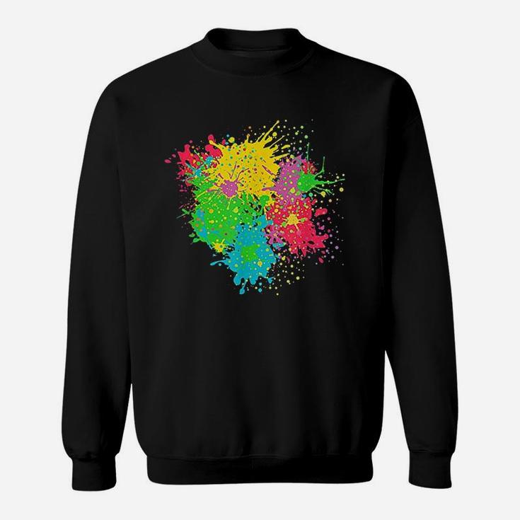 Paint Splashes Splatter Abstract Colourful Design Sweatshirt