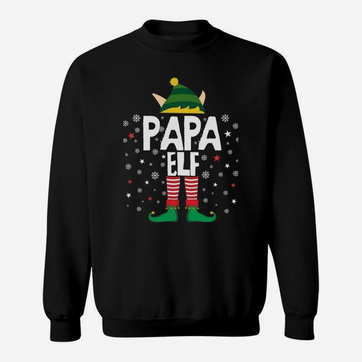 Papa Elf Funny Christmas Gifts For Dad Matching Pajama Party Sweatshirt Sweatshirt